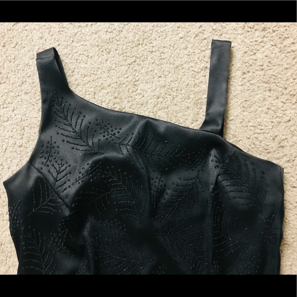 CDC Party Dress 8P Beaded Embellishments Asymmetrical Straps party small black - Picture 4 of 16